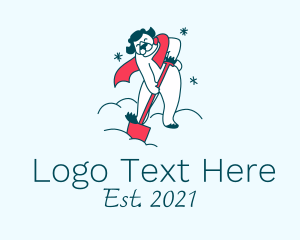 Winter Season - Snow Plowing Mascot logo design