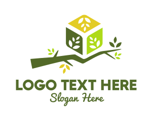 Wood - Eco Branch Box logo design
