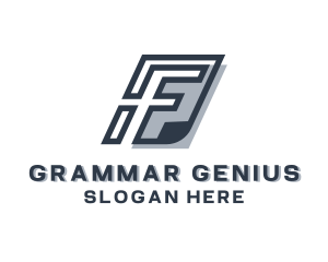 Grammar - Creative Paper Letter F logo design