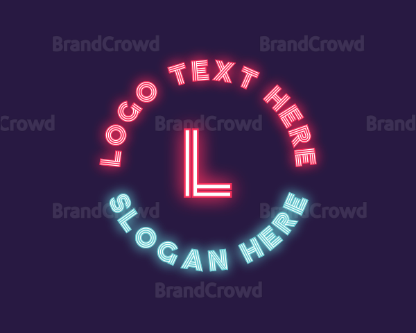 Neon Light Night Club Logo