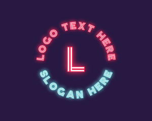 Party - Neon Light Night Club logo design