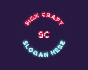 Neon Light Night Club logo design