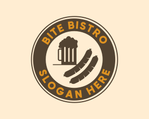 Beer Deli Bistro Badge logo design