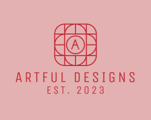 Geometric Flower Home Decor logo design