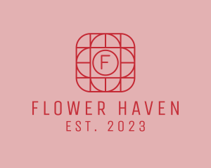 Geometric Flower Home Decor logo design