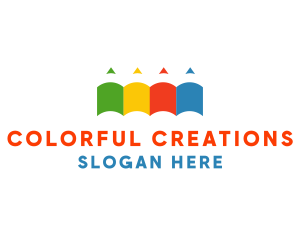 Crayon - Color Pencil Books logo design