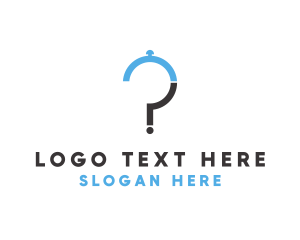 Online Booking - Cloche Question Mark logo design
