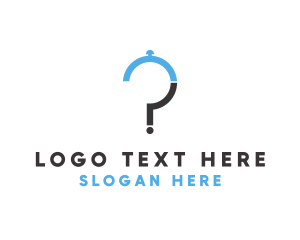 Recipe - Cloche Question Mark logo design