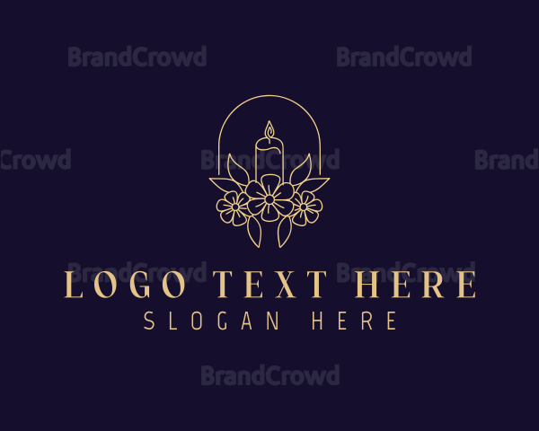 Floral Candle Decor Logo