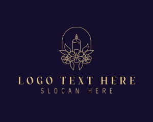 Decor - Floral Candle Decor logo design