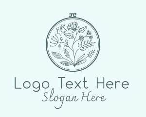 Botanical Nature Embroidery  Logo