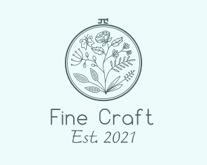 Botanical Nature Embroidery  logo design