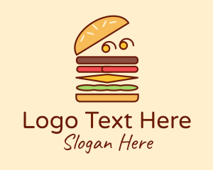 Food Delivery - Burger Fast Food logo design