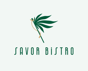 Cannabis Leaf Flag Logo
