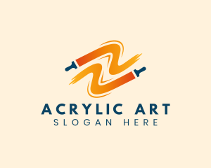 Acrylic - Renovation Painting Brush logo design