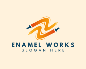 Enamel - Renovation Painting Brush logo design