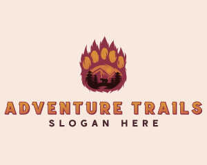 Adventure Bear Paw logo design