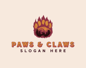 Adventure Bear Paw logo design