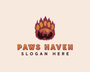 Adventure Bear Paw logo design