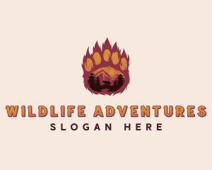 Adventure Bear Paw logo design