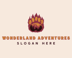 Adventure Bear Paw logo design