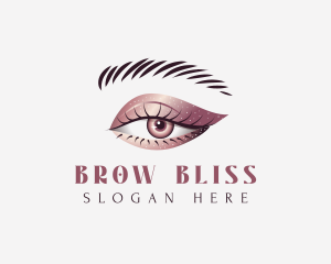 Metallic Eye Makeup logo design