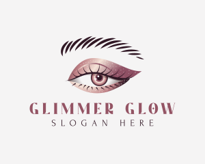 Shimmer - Metallic Eye Makeup logo design