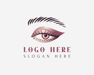 Makeup Artist - Metallic Eye Makeup logo design
