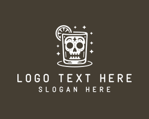 Mexico - Skull Cocktail Drink logo design