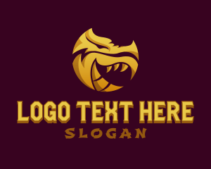 Mascot - Golden Dragon Avatar Gaming Mascot logo design