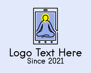 Smartphone - Online Yoga Class logo design