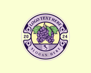 Italy - Grapes Fruit Italy logo design