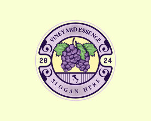 Grapes Fruit Italy logo design