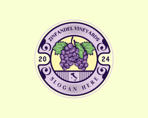 Grapes Fruit Italy logo design