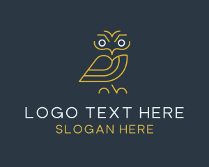 Smart - Yellow Owl Bird logo design