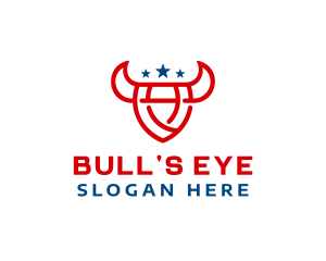 Bull Shield Horns logo design