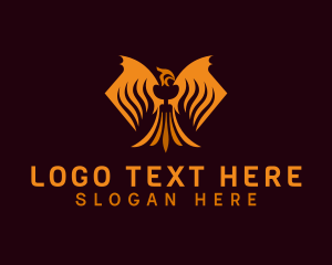 Legendary - Hot Phoenix Wings logo design