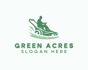 Mowing - Landscaping Lawn Gardener logo design