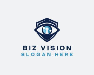 Security Eye Keyhole logo design