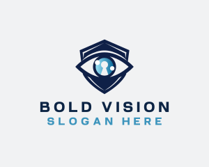 Security Eye Keyhole logo design