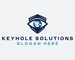 Keyhole - Security Eye Keyhole logo design