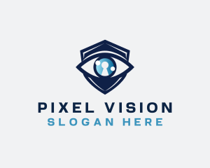 Security Eye Keyhole logo design