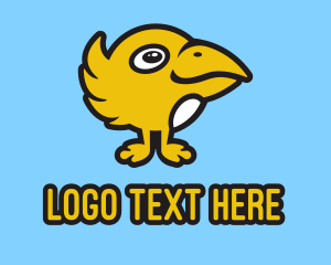 Funny - Yellow Cartoon Bird logo design