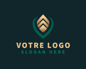 Mountain Shield Letter V Logo