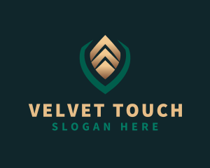 Digital Shield Letter V logo design