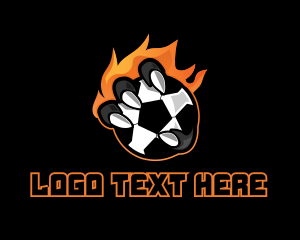 Football - Fire Soccer Football logo design