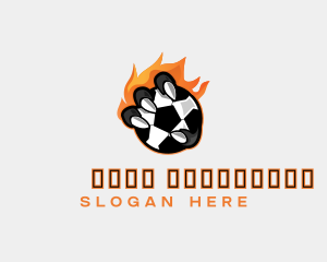 Flaming Soccer Football logo design