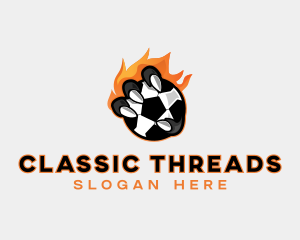 Flaming Soccer Football logo design