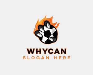 Flaming Soccer Football logo design