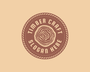 Woodcraft - Circle Rope Lumber Woodcraft logo design